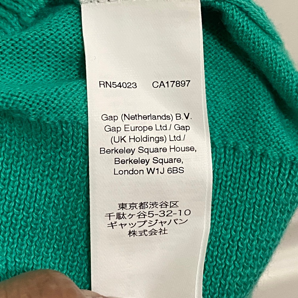 Gap Preppy Cardigan Women L Green NWT 3/4 Sleeve Button Front Knit Sweater - Picture 5 of 7